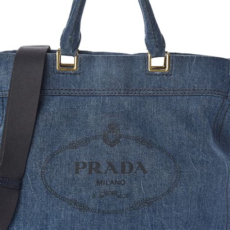 prada tote 2017|Prada denim tote.